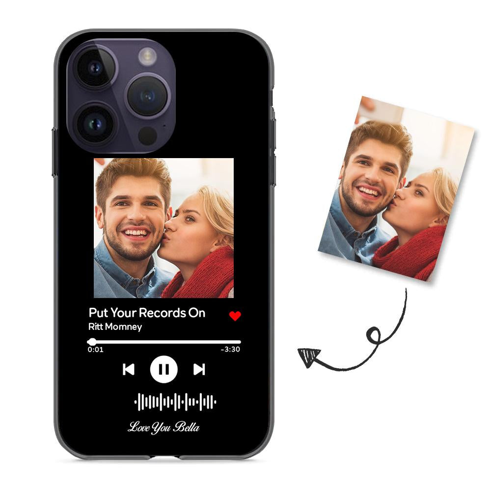 Personalisierte Handyhülle in schwarz, mit eurem Lieblingssong!