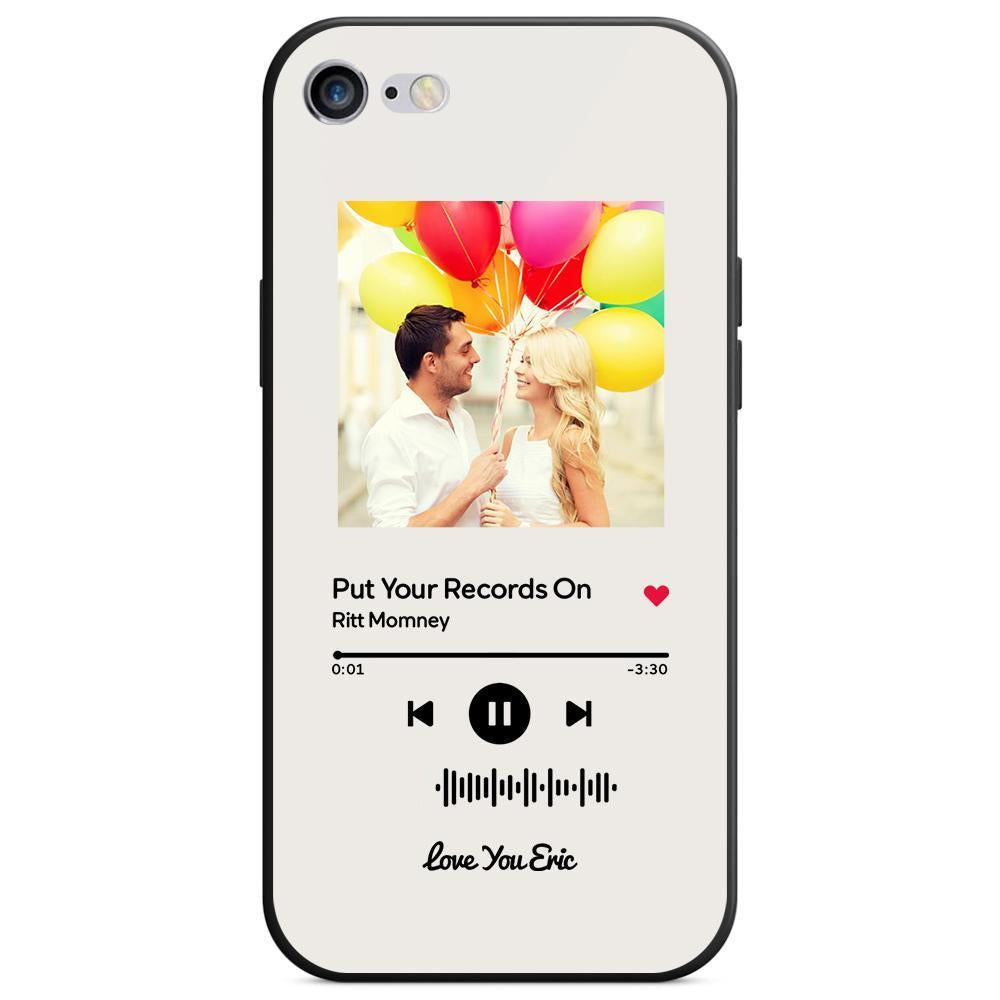 Weiße Handyhülle - personalisierbar mit eurem Lieblings-Song und Text - jeden Tag eure romantischste Erinnerung