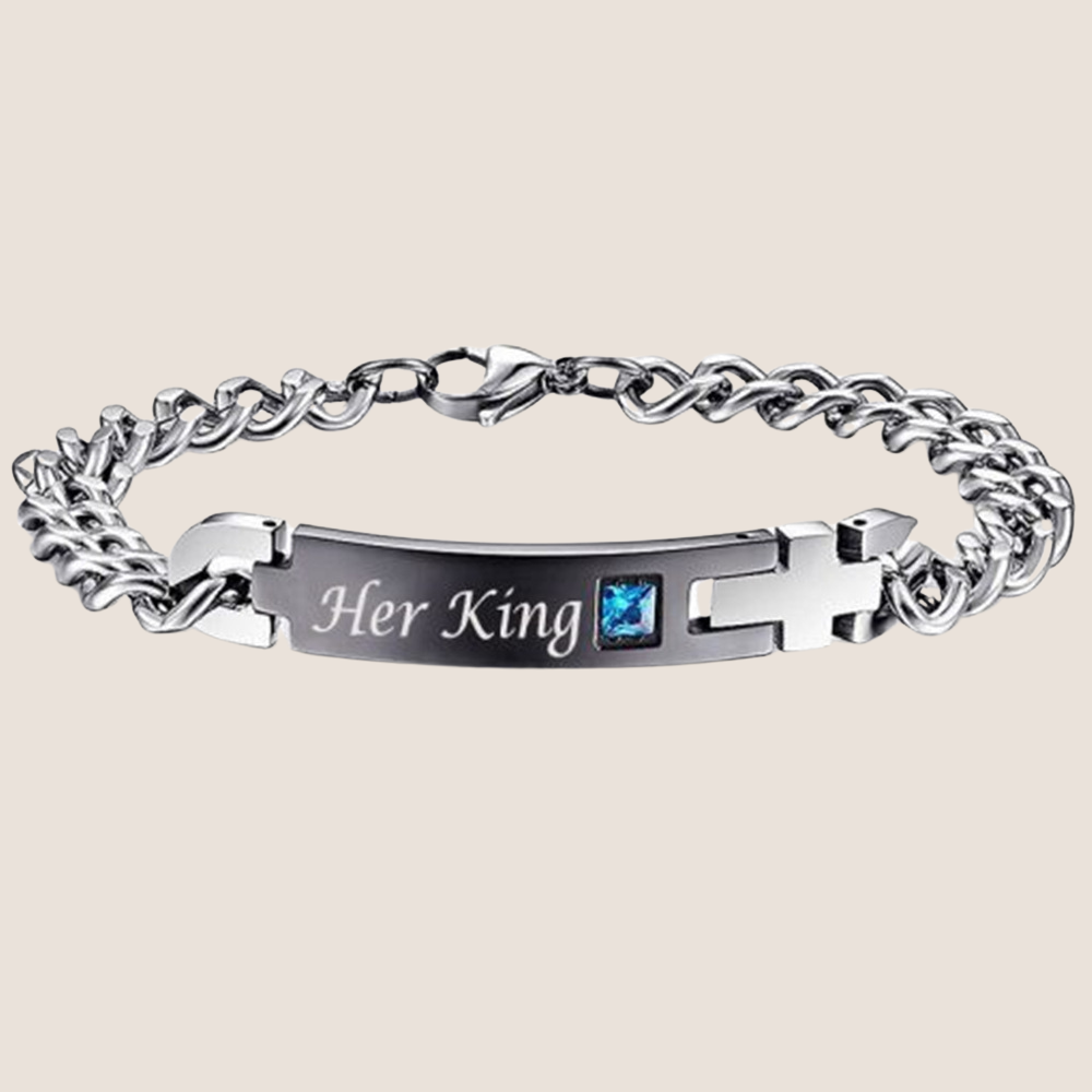 Robustes Partner Armband mit markantem Stein – für einen kraftvollen und wilden Charakter